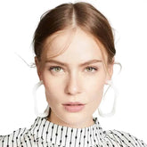 Acetate Resin Round C Hoop Earrings